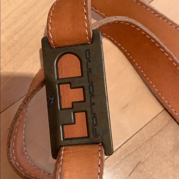 Fornarina yellow white stripes shoulder bag - Picture 3 of 5